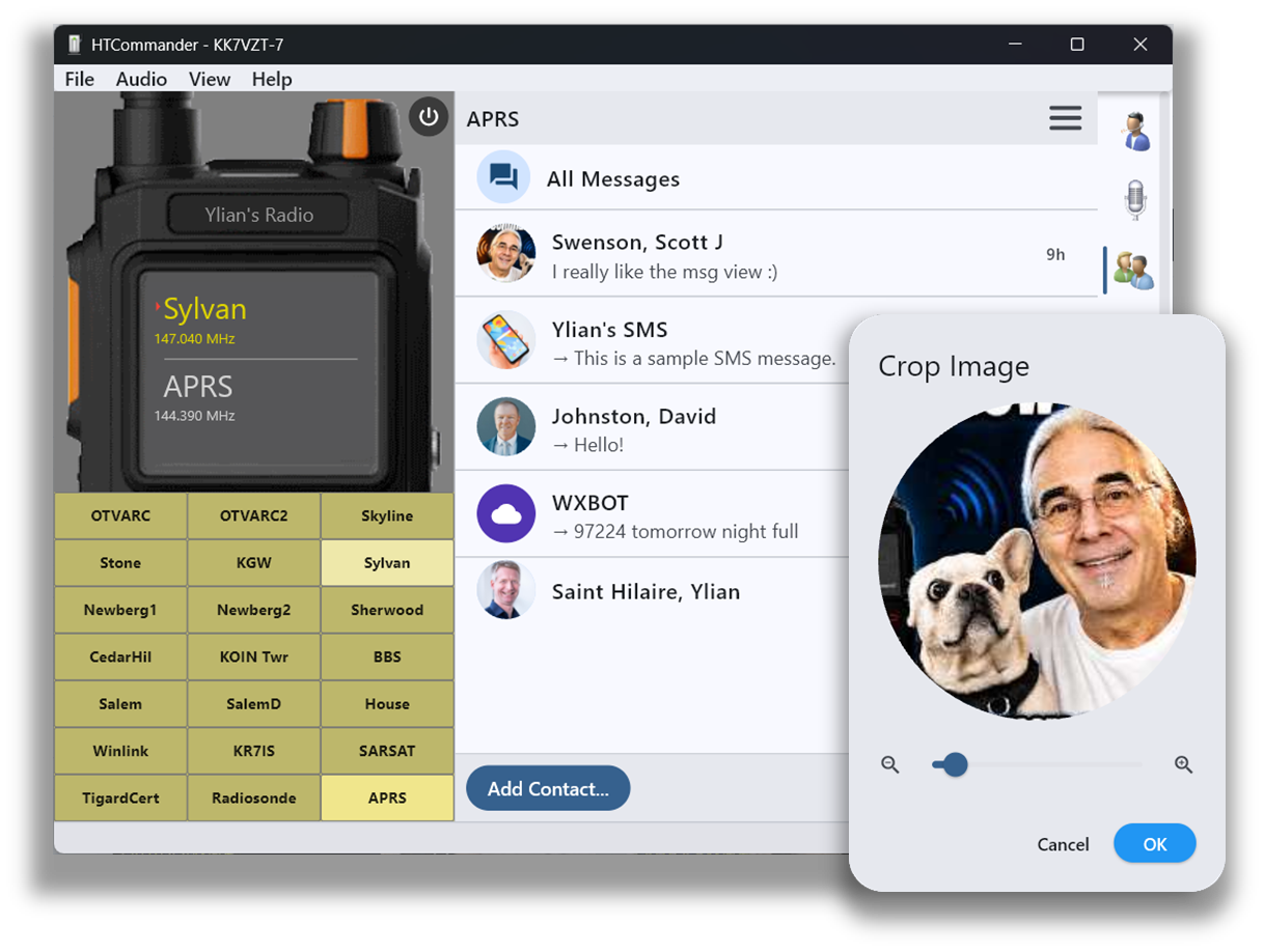 APRS messaging with friends and custom avatars