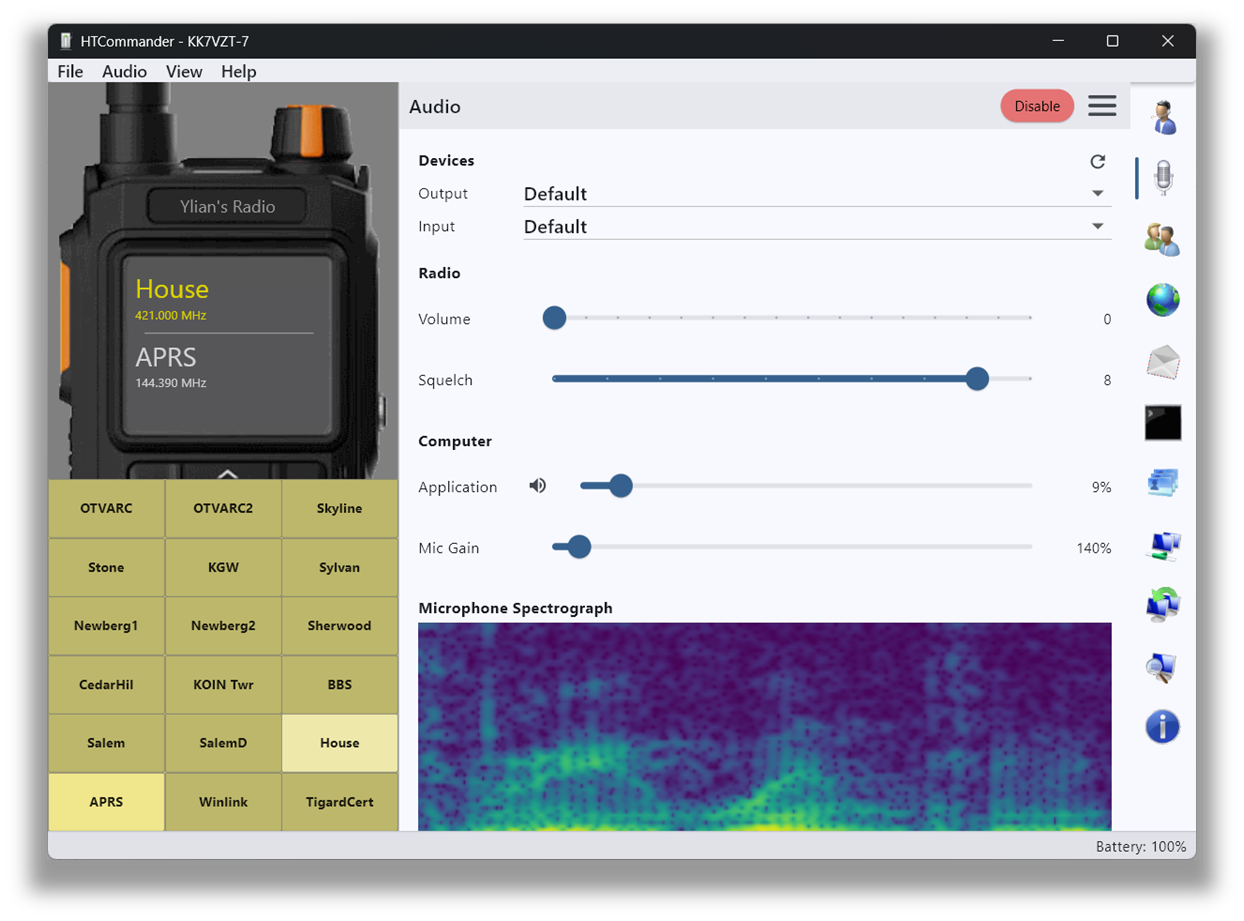 Audio controls