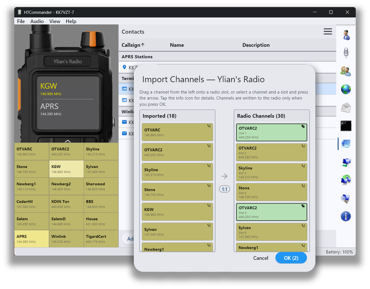 Batch channel programming