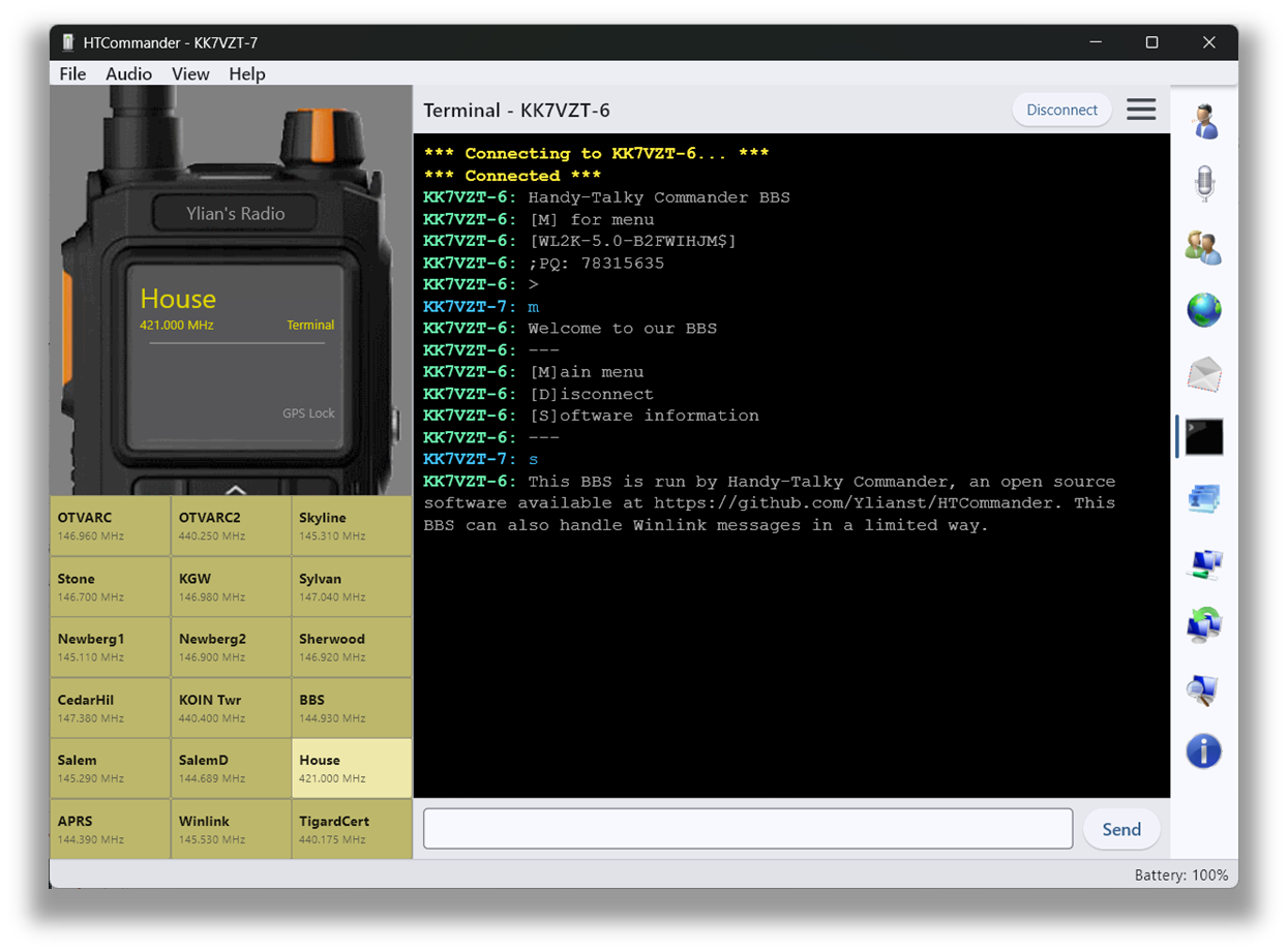Packet terminal