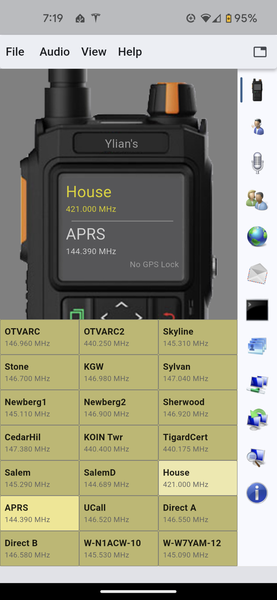 Radio info on Android