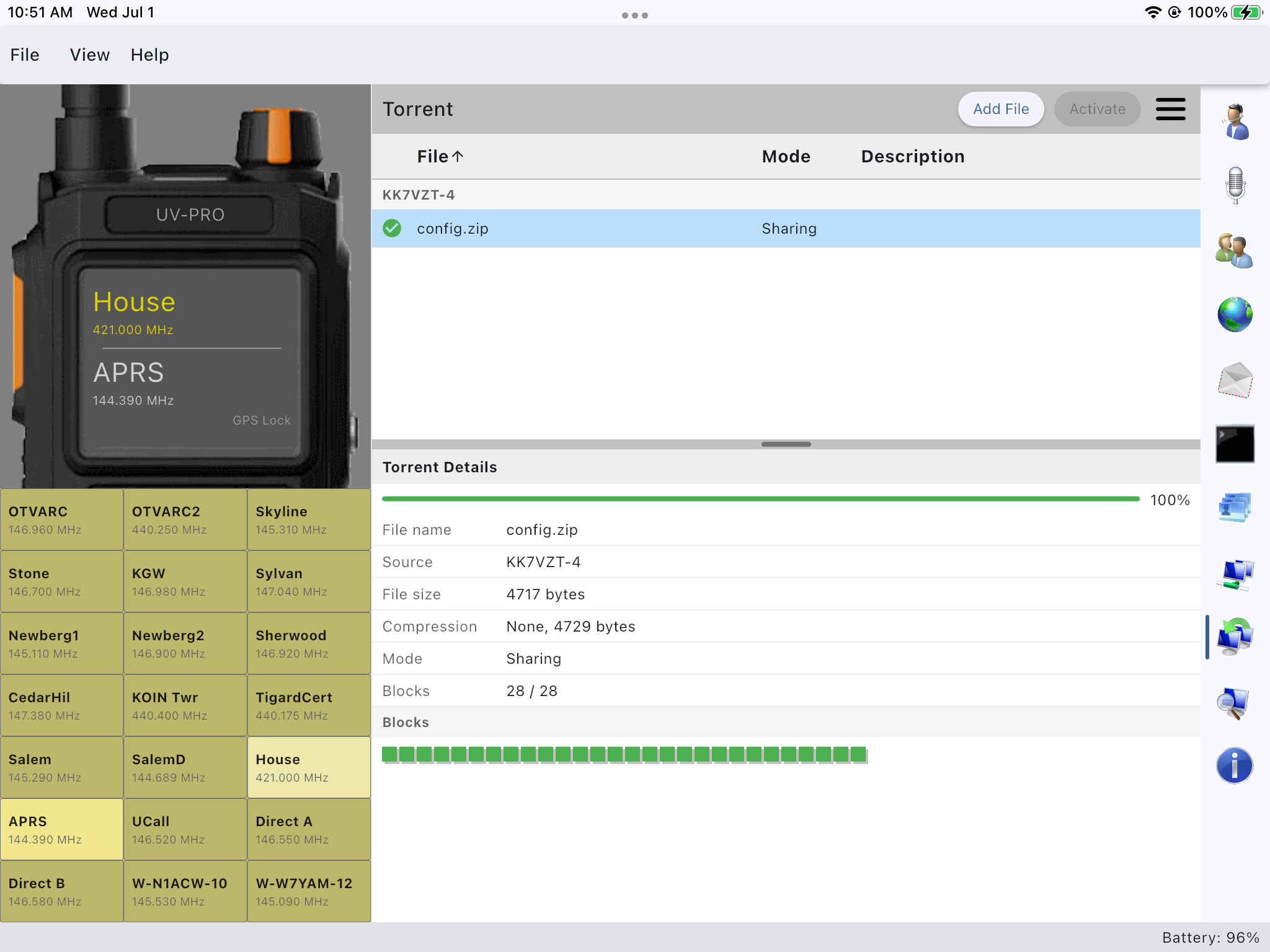 Torrent transfer on iPad