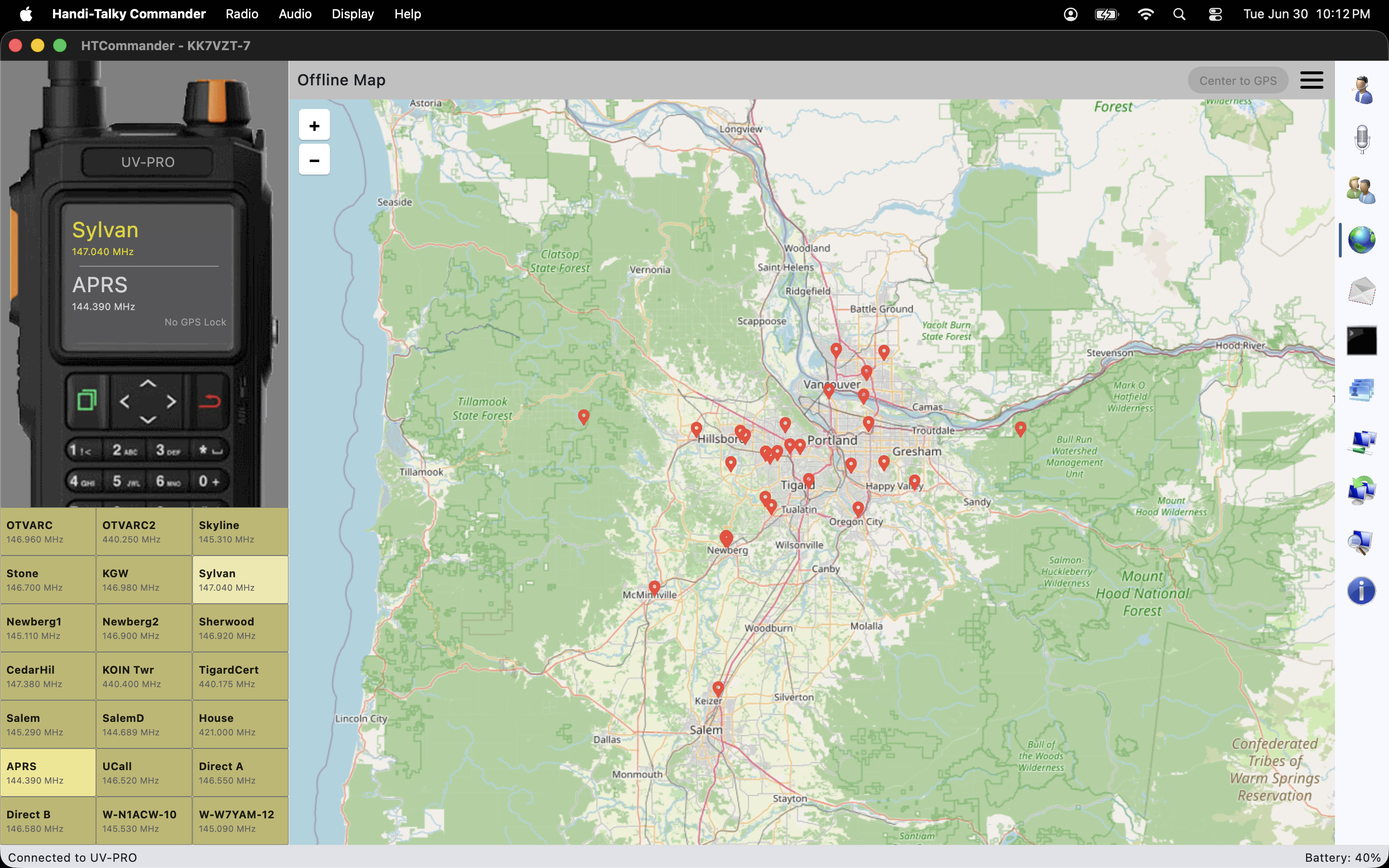 APRS map on macOS