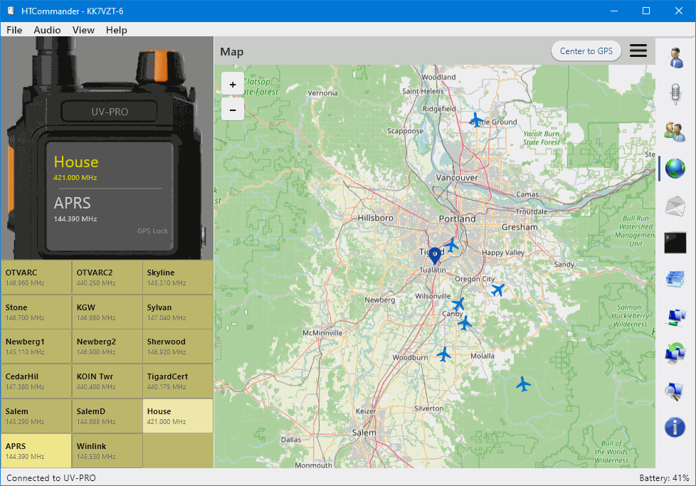 APRS map on Windows